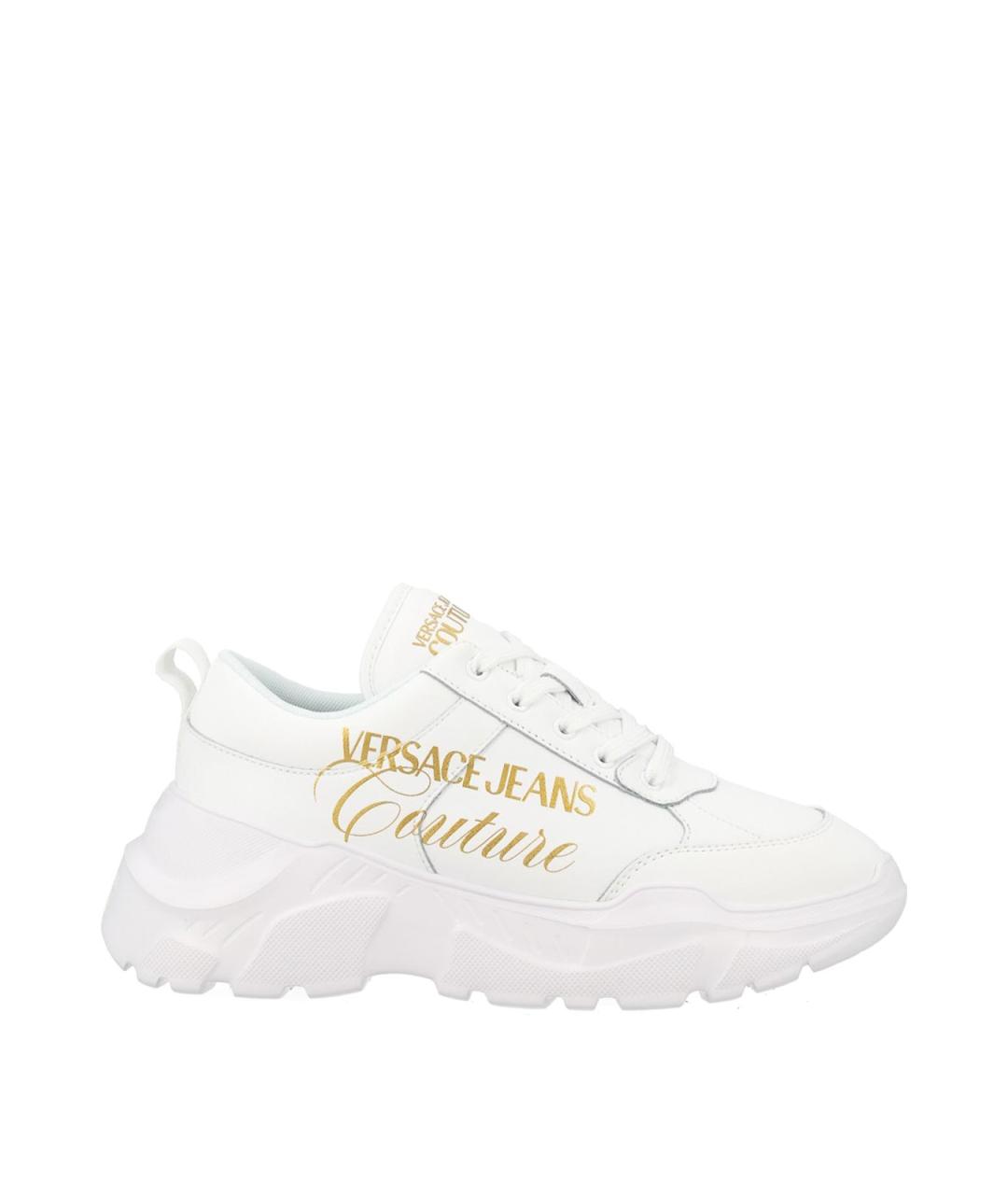 VERSACE JEANS COUTURE Белые кожаные кроссовки, фото 1