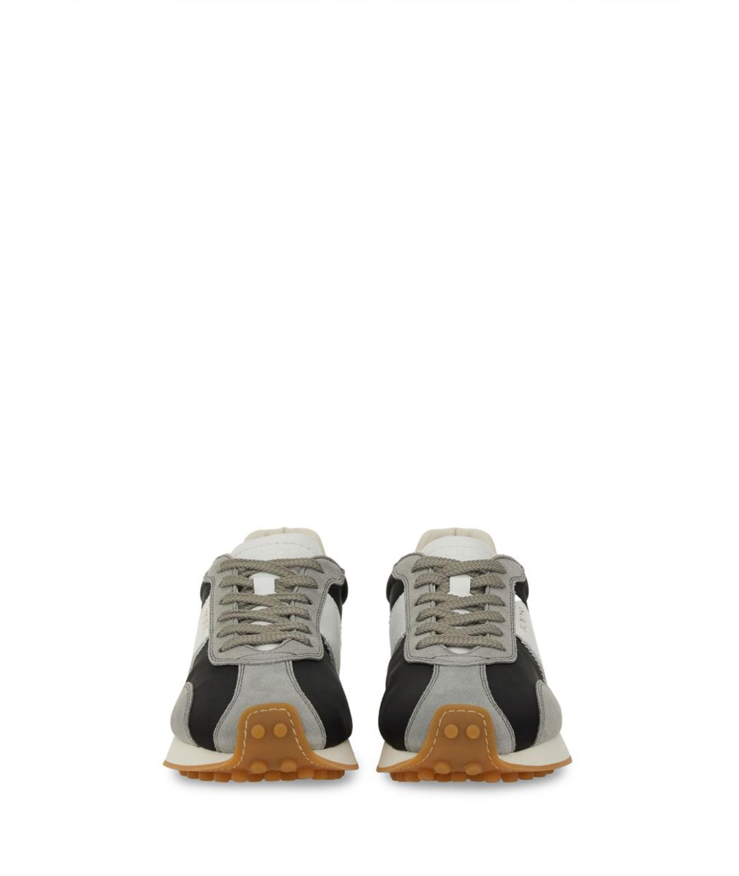 TOD'S Серые кожаные кроссовки, фото 4
