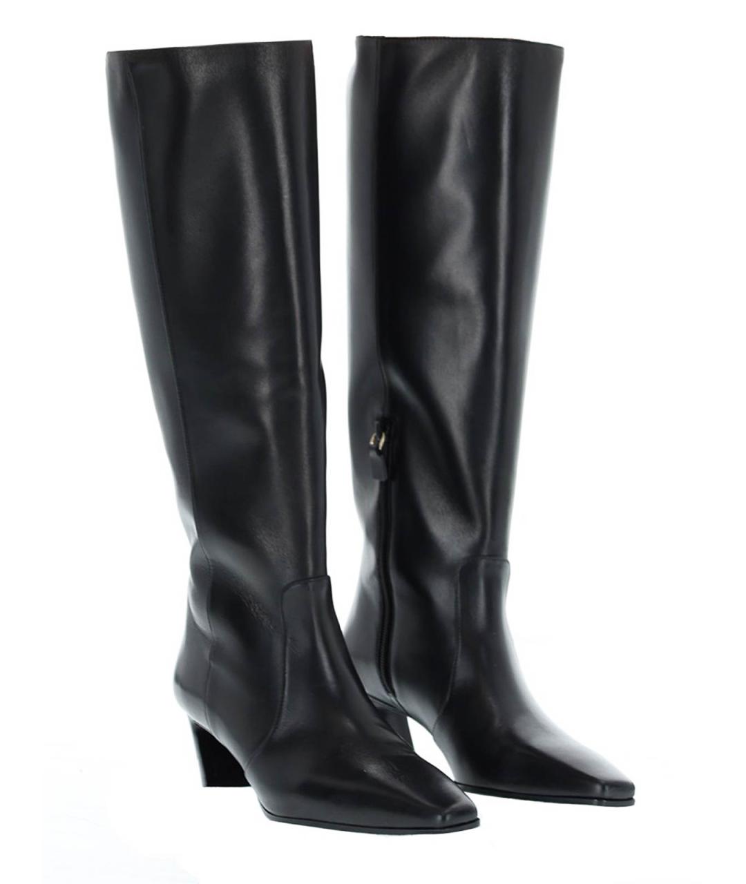 STUART WEITZMAN Черные кожаные сапоги, фото 2