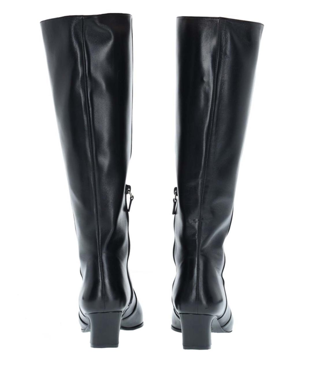 STUART WEITZMAN Черные кожаные сапоги, фото 3