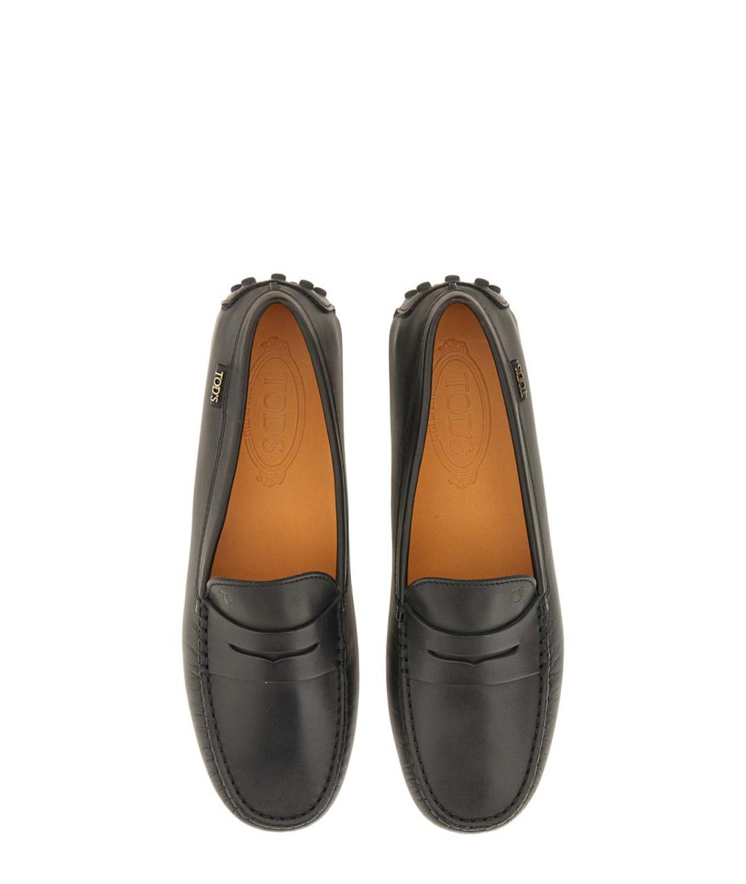 TOD'S Черные кожаные лоферы, фото 5