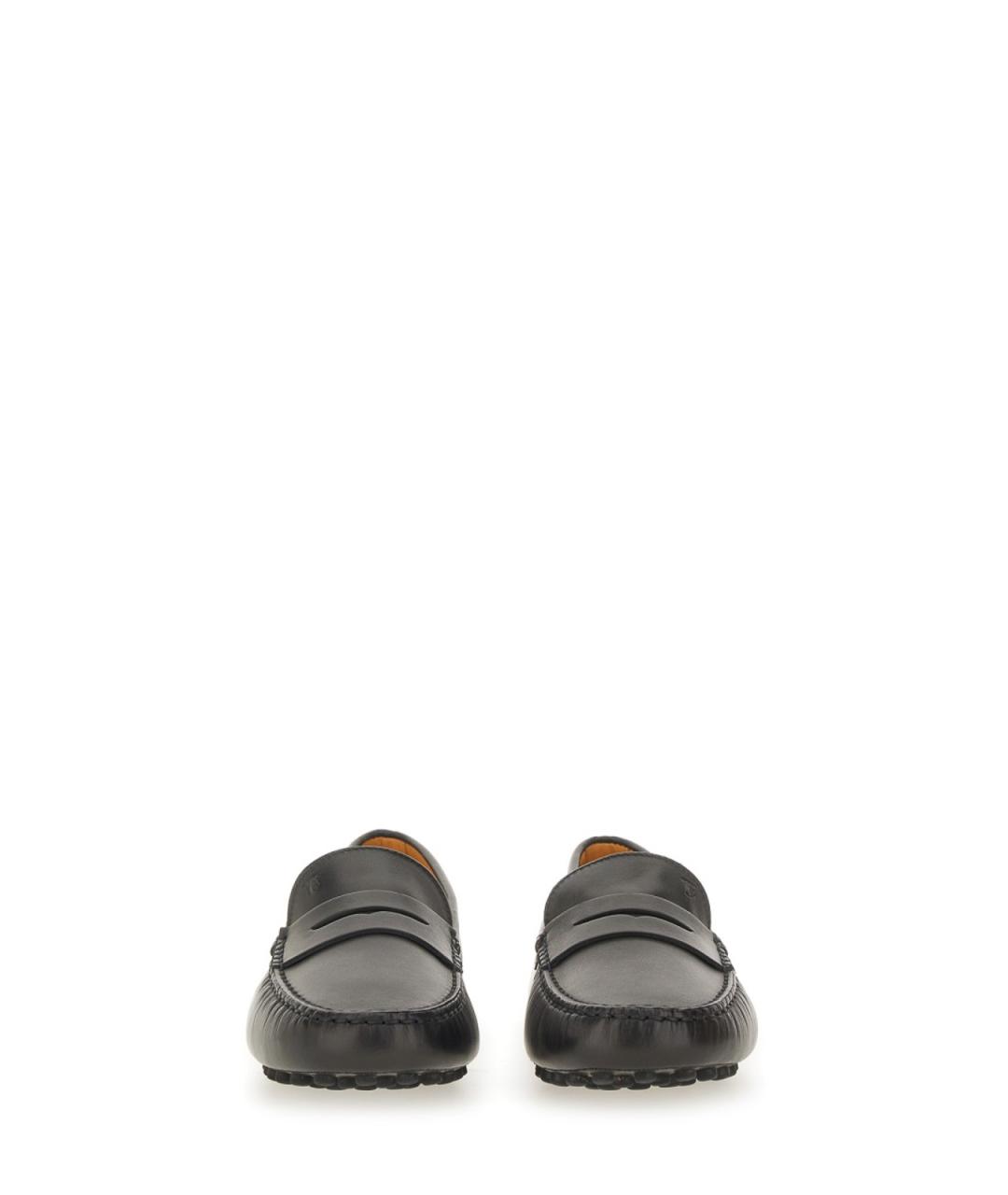 TOD'S Черные кожаные лоферы, фото 4