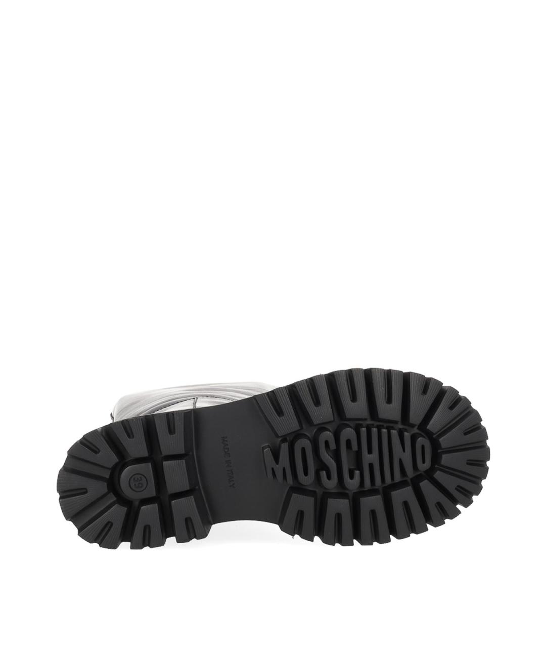 MOSCHINO Черные кожаные сапоги, фото 5