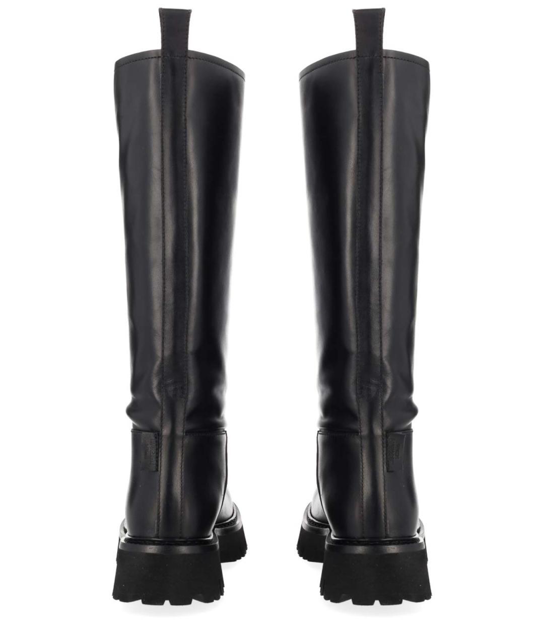 MOSCHINO Черные кожаные сапоги, фото 4