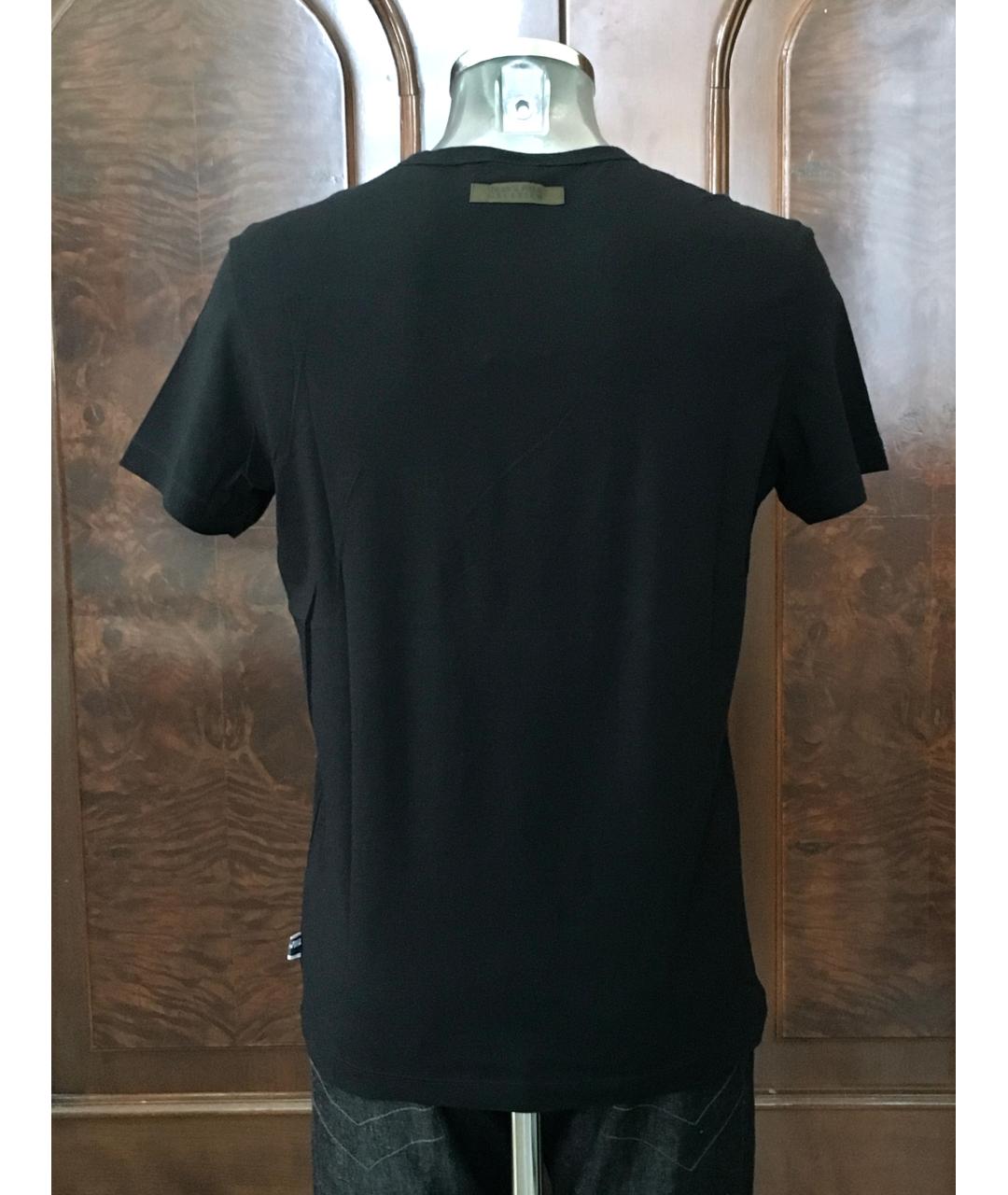 JEAN PAUL GAULTIER Черная хлопко-эластановая футболка, фото 2