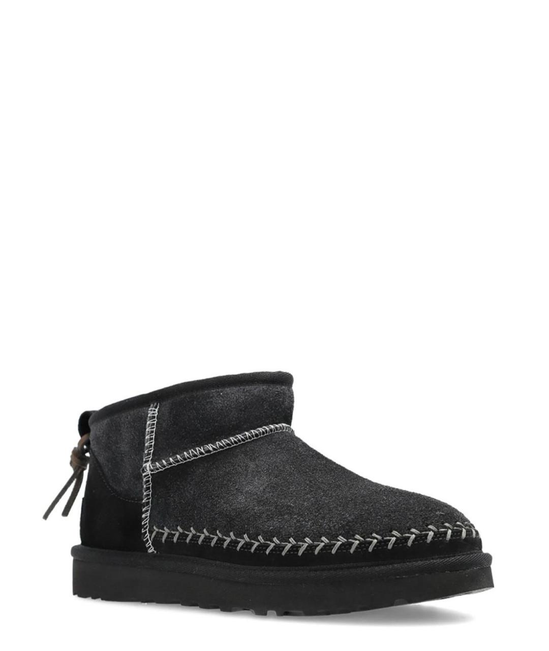 UGG Черные кожаные ботинки, фото 3