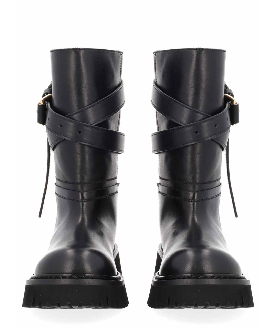 MOSCHINO Черные кожаные сапоги, фото 5