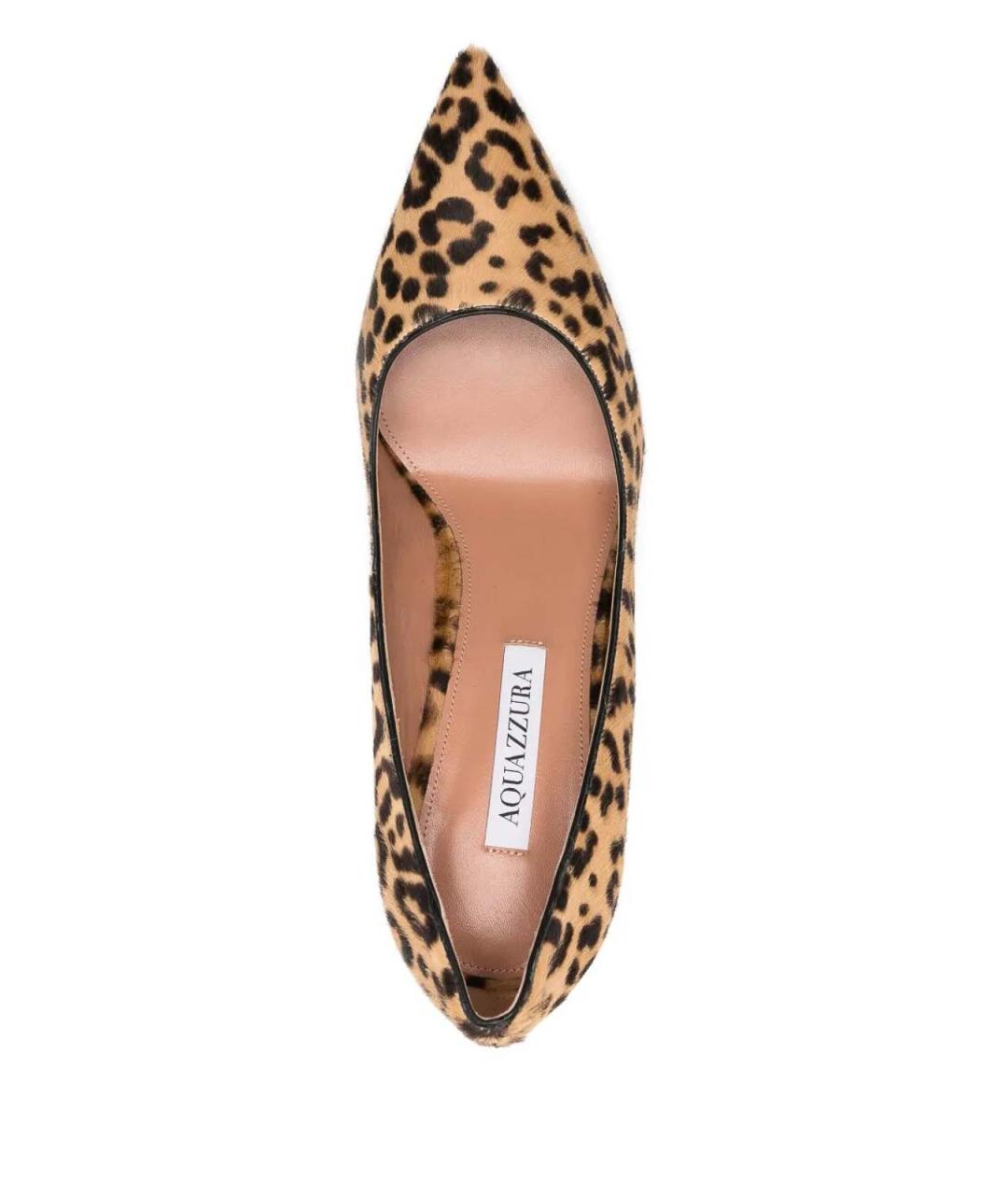 AQUAZZURA Коричневые кожаные туфли, фото 2