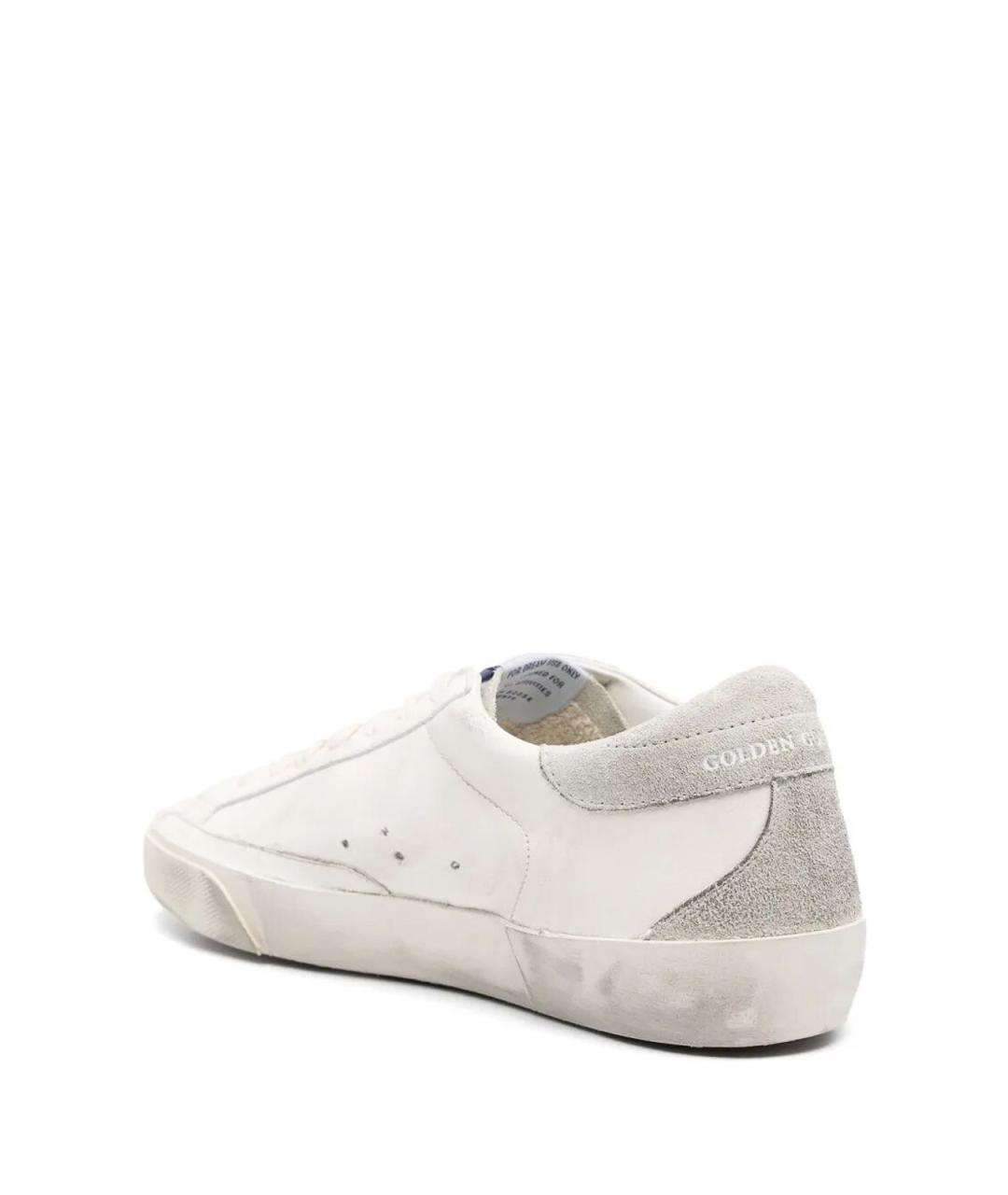 GOLDEN GOOSE Белые кожаные низкие кроссовки / кеды, фото 2