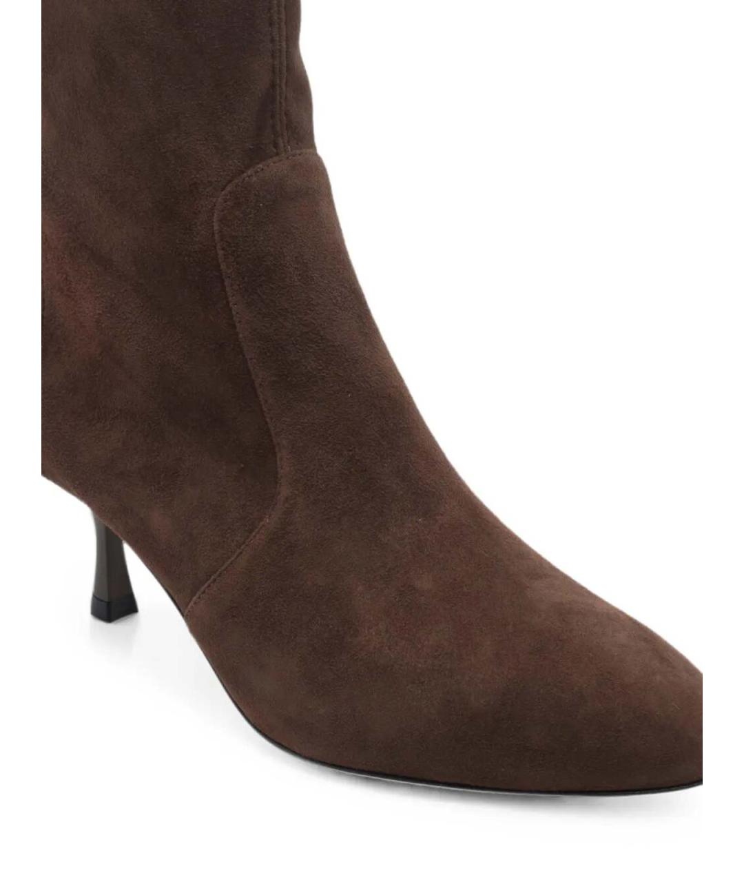STUART WEITZMAN Коричневые замшевые ботильоны, фото 2