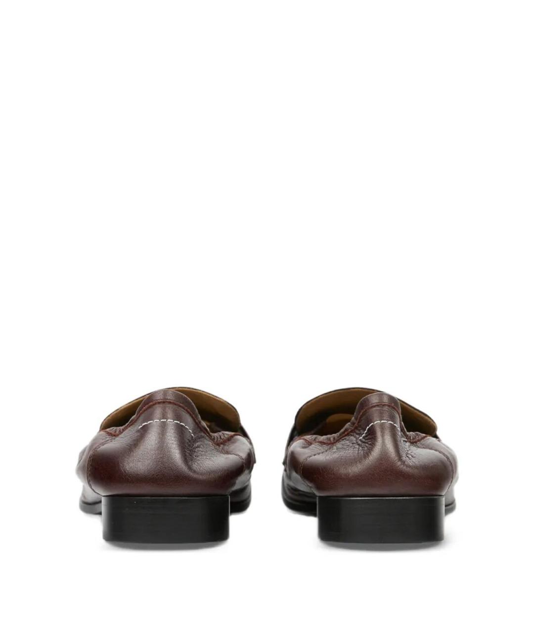 MM6 MAISON MARGIELA Коричневые кожаные лоферы, фото 4