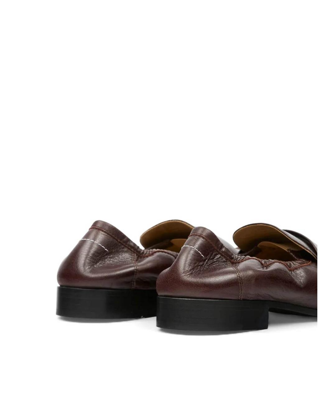 MM6 MAISON MARGIELA Коричневые кожаные лоферы, фото 2