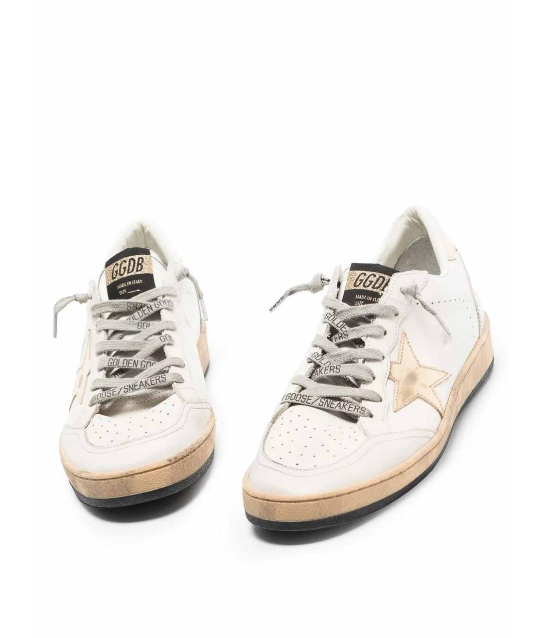 GOLDEN GOOSE Белые кожаные кеды, фото 3