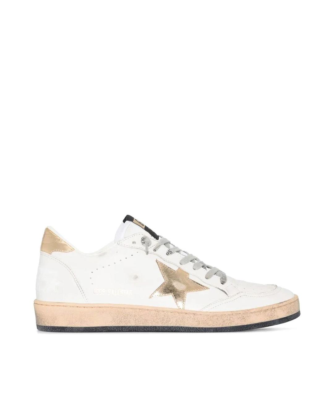 GOLDEN GOOSE Белые кожаные кеды, фото 1