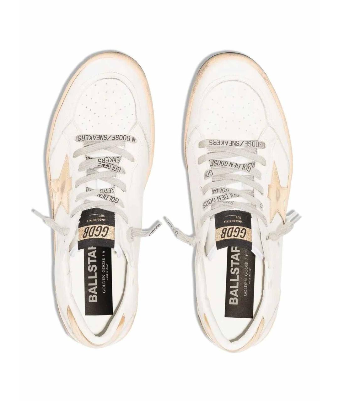 GOLDEN GOOSE Белые кожаные кеды, фото 2