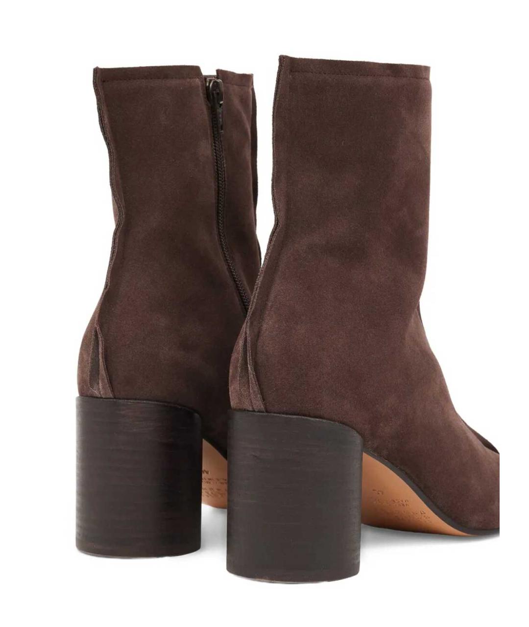 MM6 MAISON MARGIELA Коричневые замшевые ботинки, фото 5