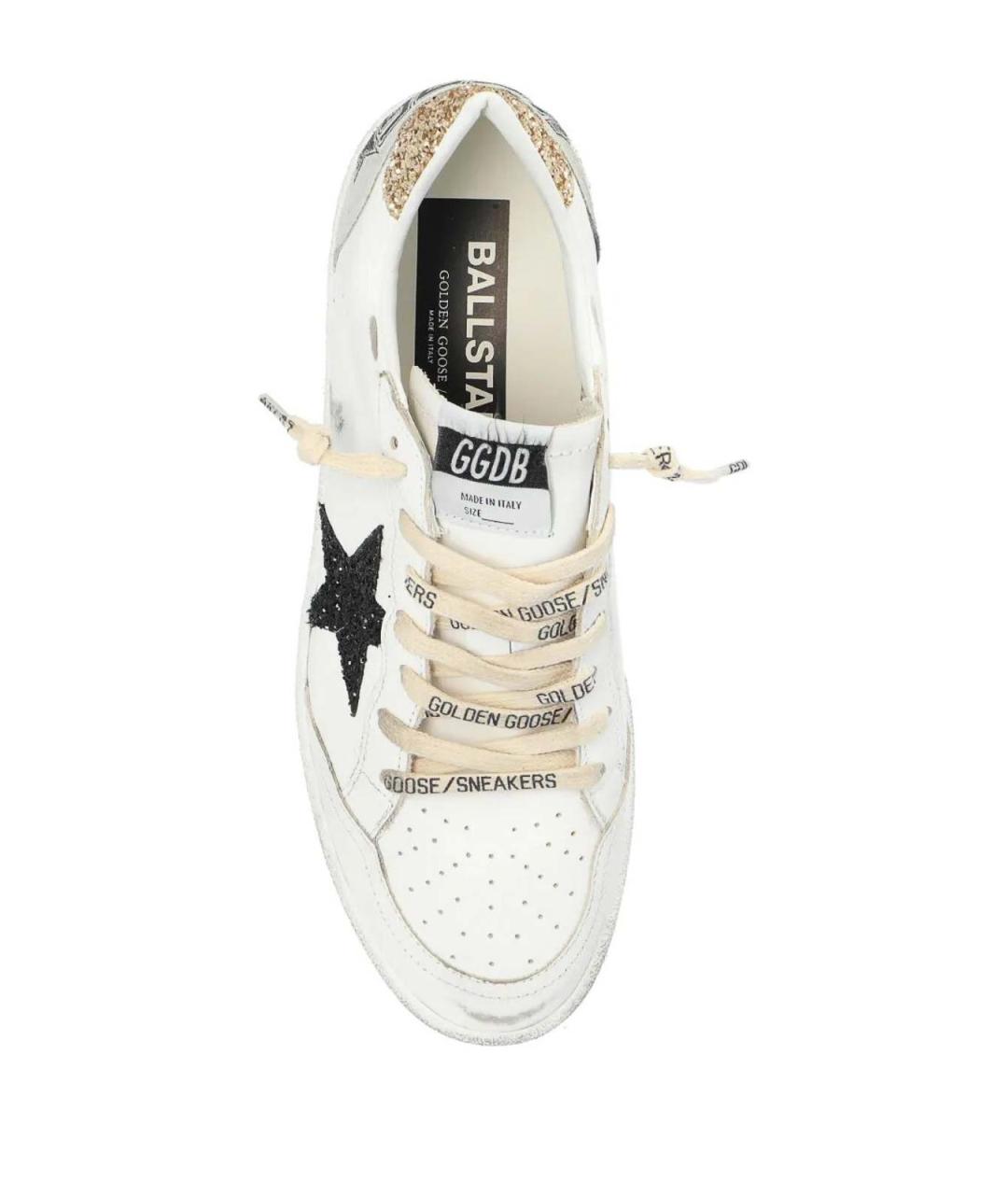 GOLDEN GOOSE Белые кожаные кеды, фото 2