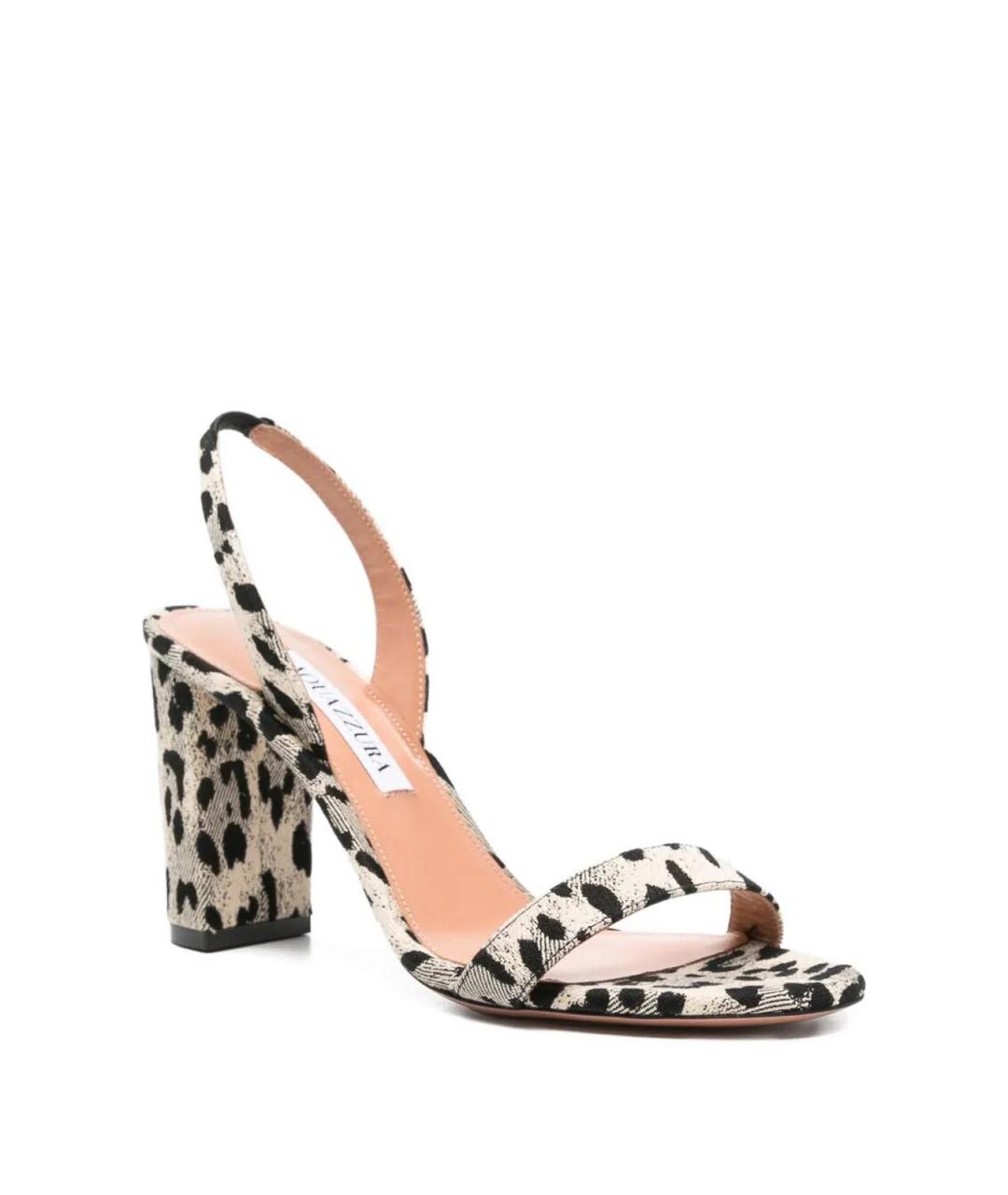 AQUAZZURA Мульти текстильные босоножки, фото 3