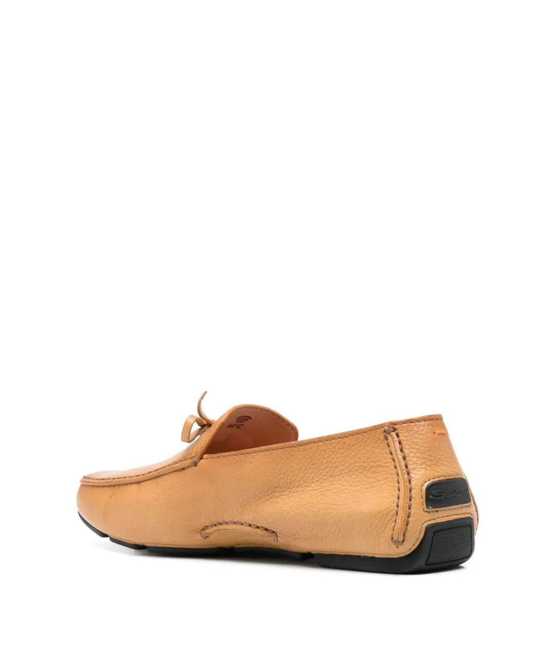 SANTONI Коричневые кожаные лоферы, фото 3