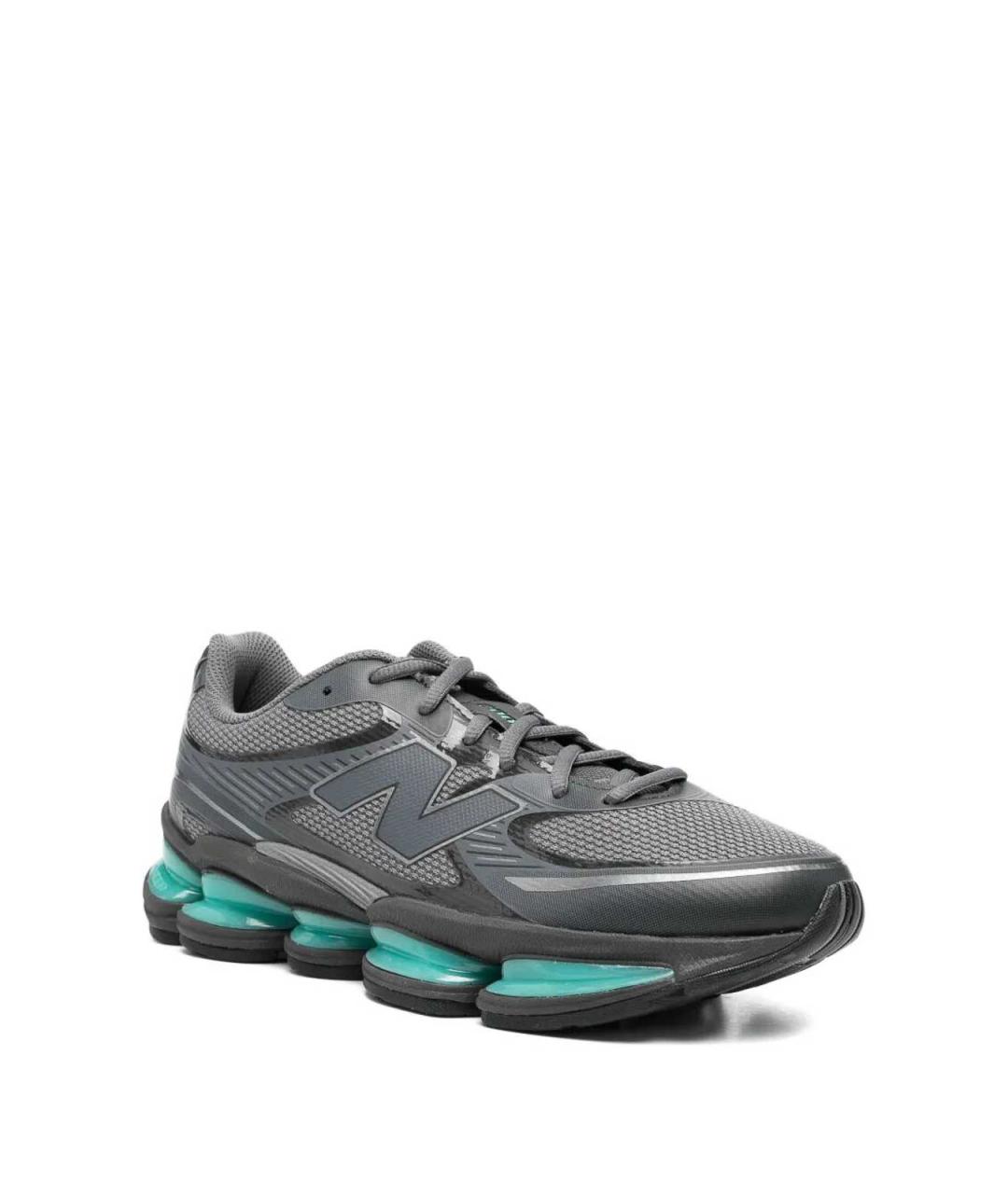 NEW BALANCE Серые синтетические низкие кроссовки / кеды, фото 2