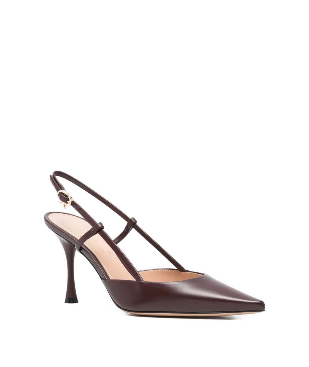 GIANVITO ROSSI Коричневые кожаные туфли, фото 2