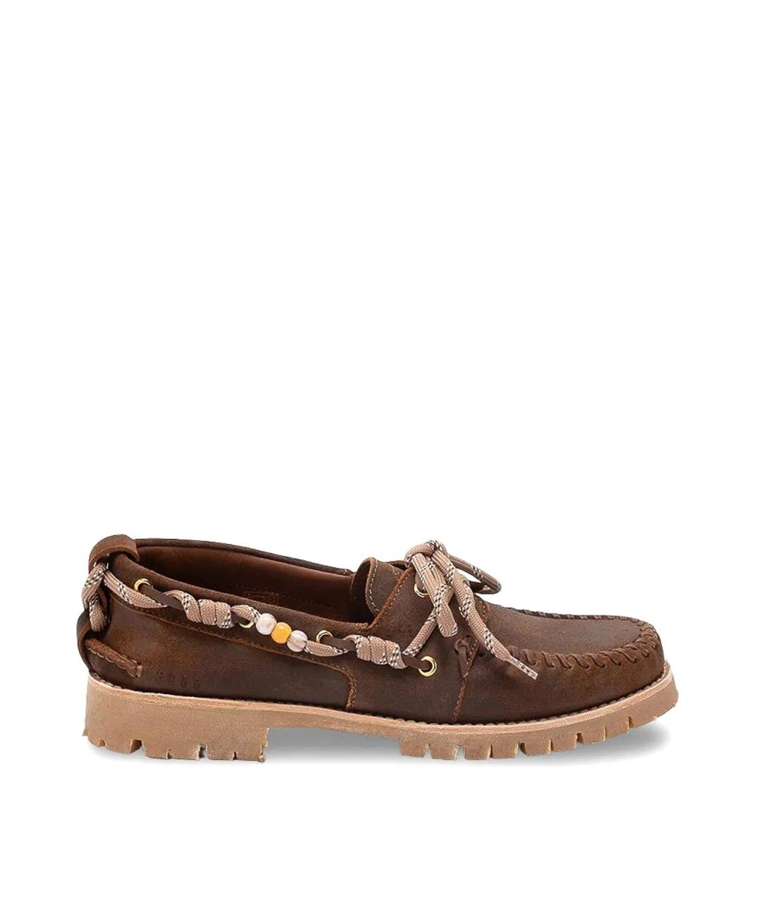 GOLDEN GOOSE Коричневые кожаные лоферы, фото 1