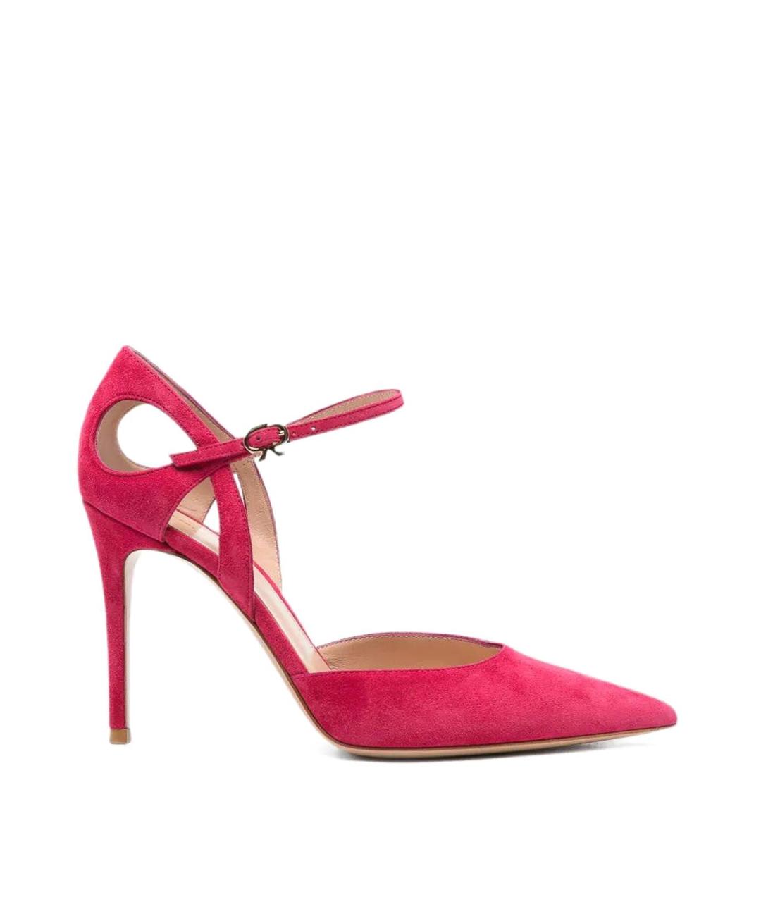 GIANVITO ROSSI Розовые замшевые туфли, фото 1