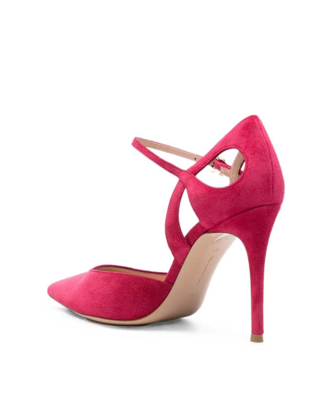GIANVITO ROSSI Розовые замшевые туфли, фото 4