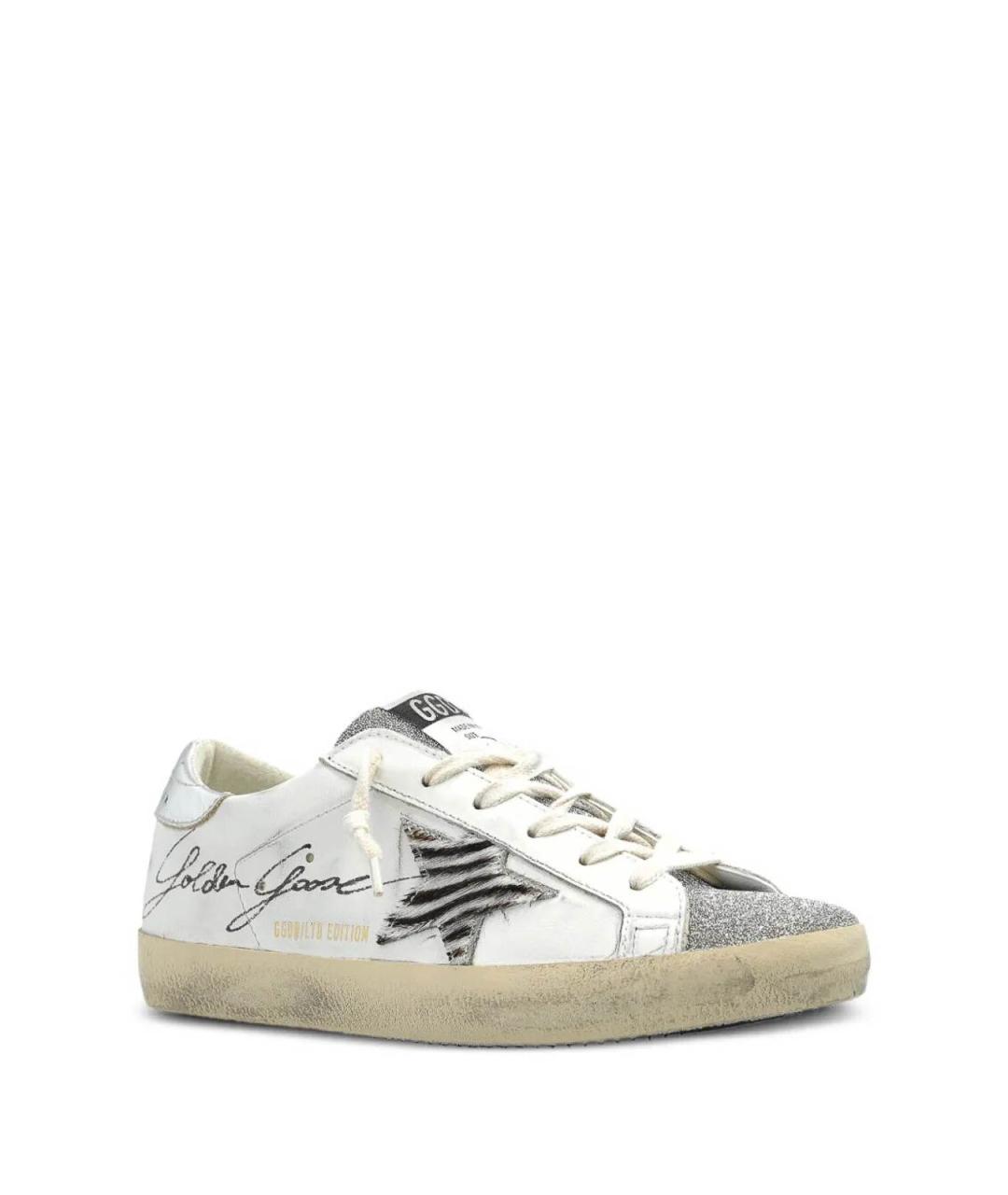 GOLDEN GOOSE Белые кожаные кеды, фото 3