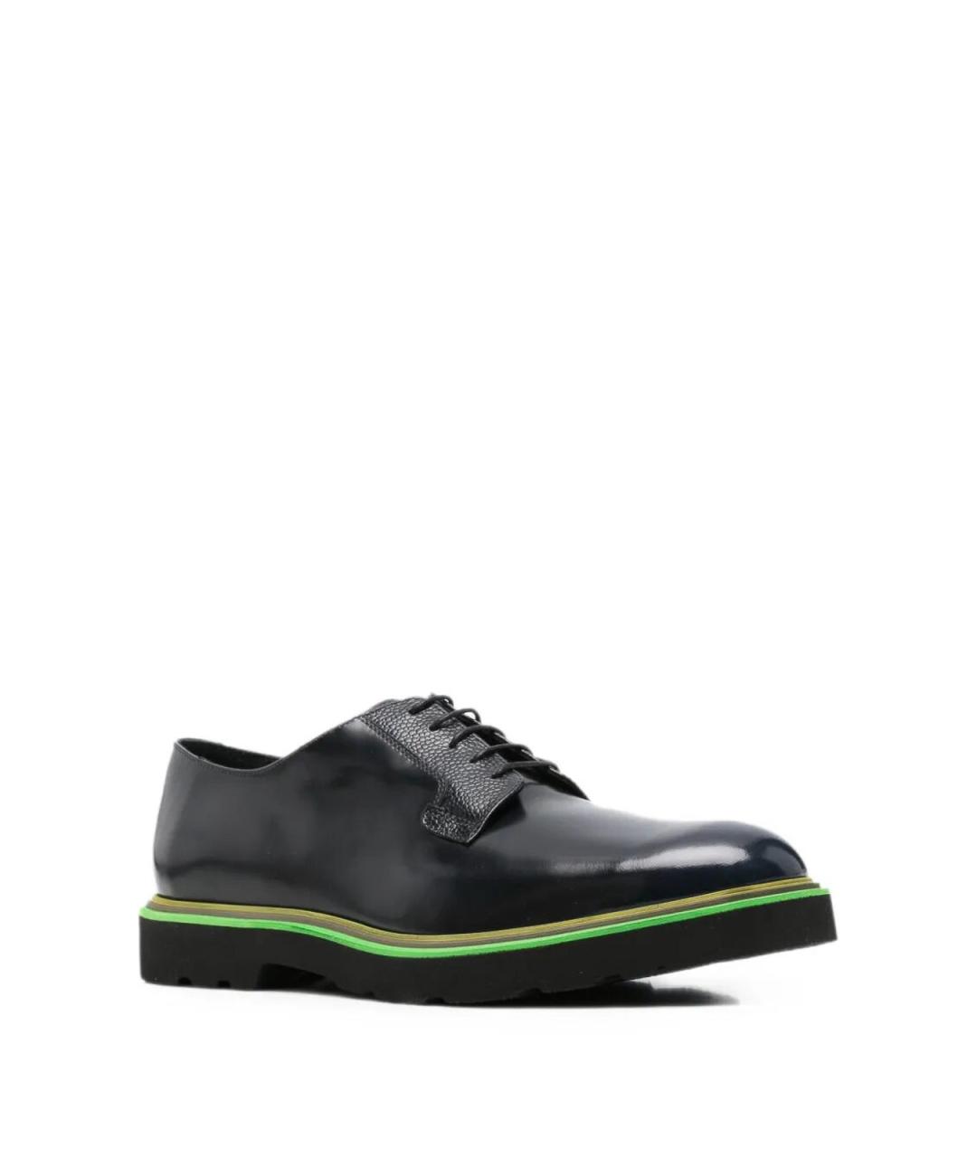 PAUL SMITH Темно-синие кожаные туфли, фото 3