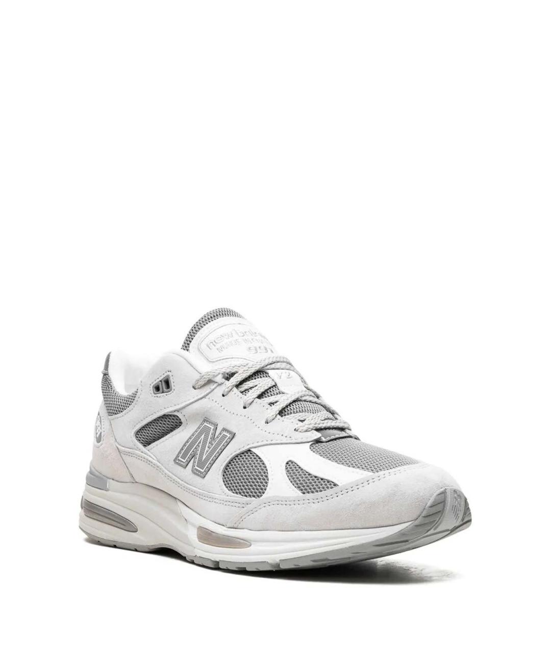 NEW BALANCE Серые замшевые низкие кроссовки / кеды, фото 3