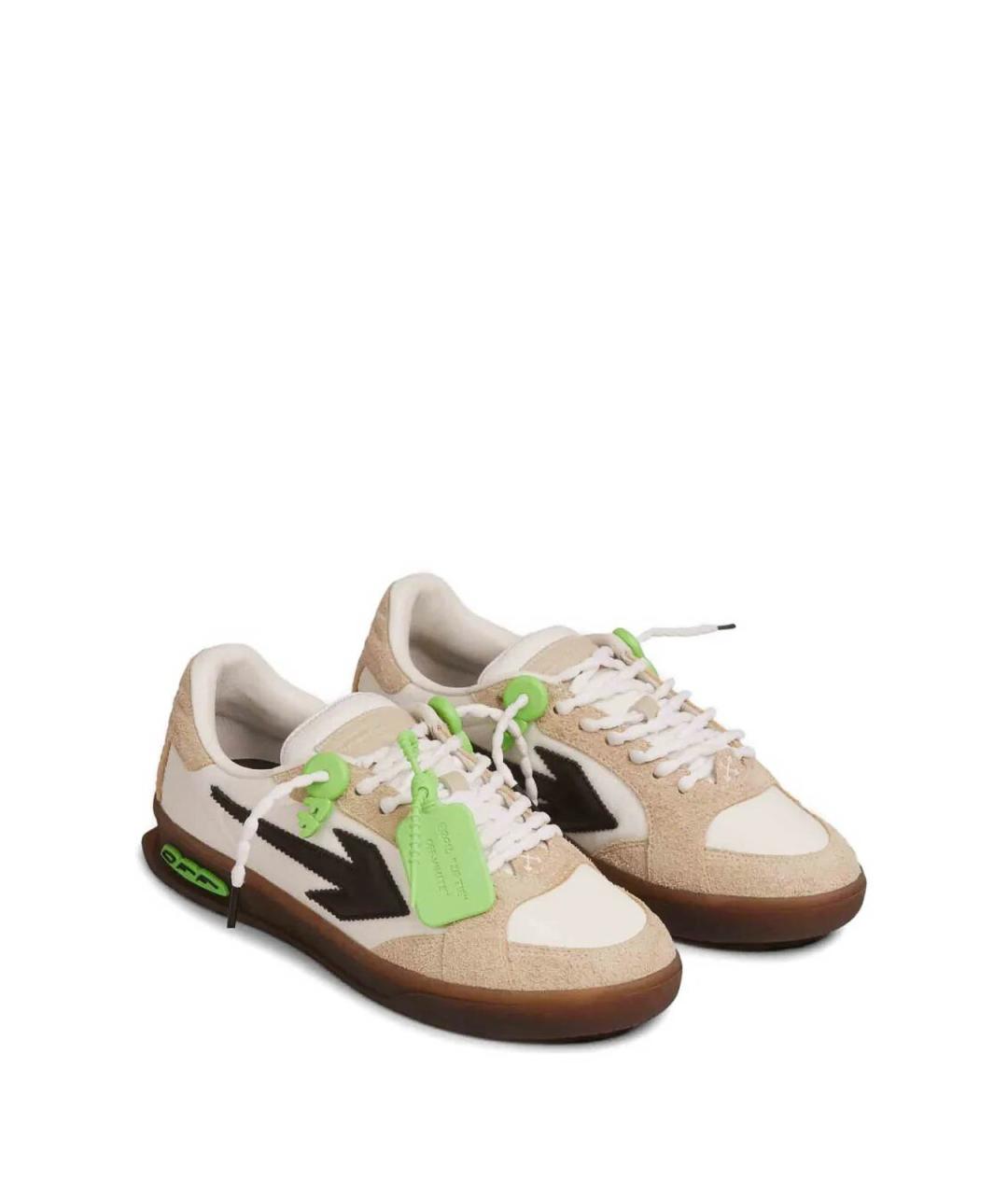OFF-WHITE Мульти замшевые низкие кроссовки / кеды, фото 2