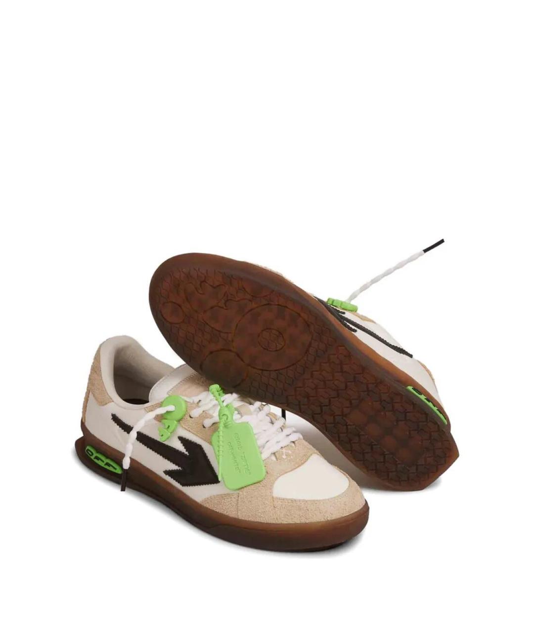OFF-WHITE Мульти замшевые низкие кроссовки / кеды, фото 3
