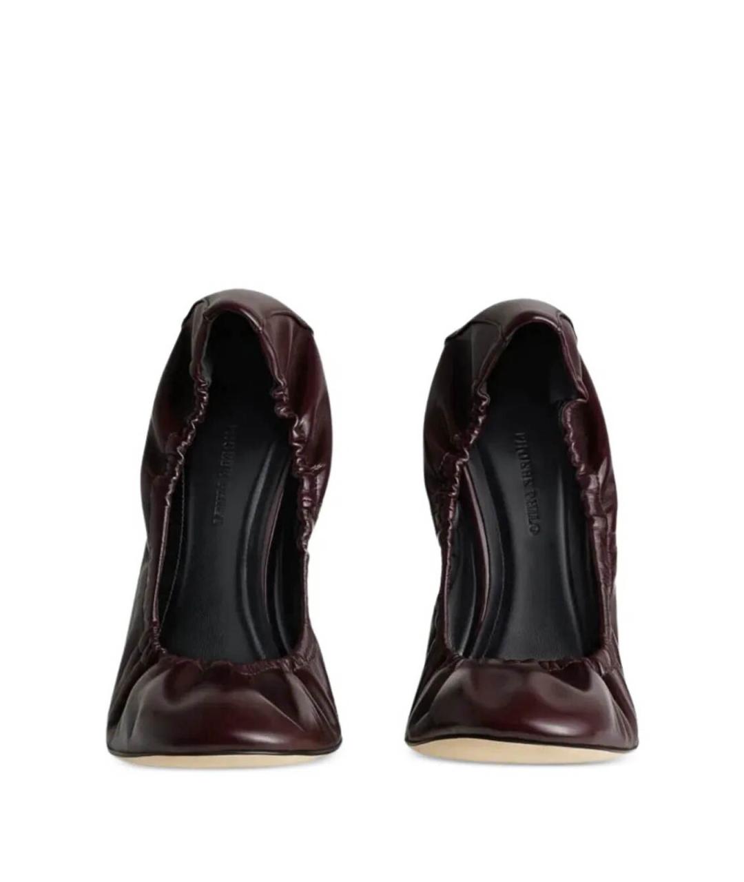 PHOEBE PHILO Бордовые кожаные туфли, фото 4