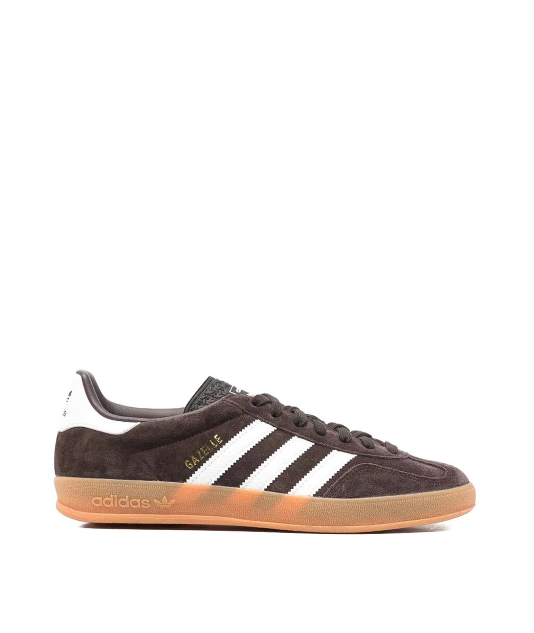 ADIDAS Черные кожаные низкие кроссовки / кеды, фото 1