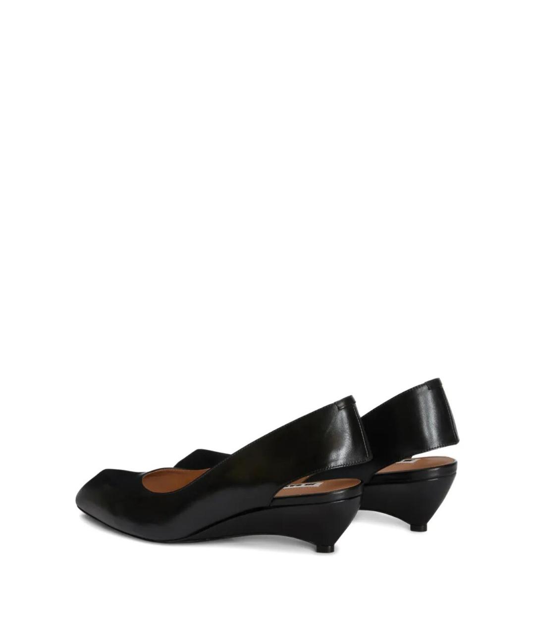 JIL SANDER Черные кожаные туфли, фото 3