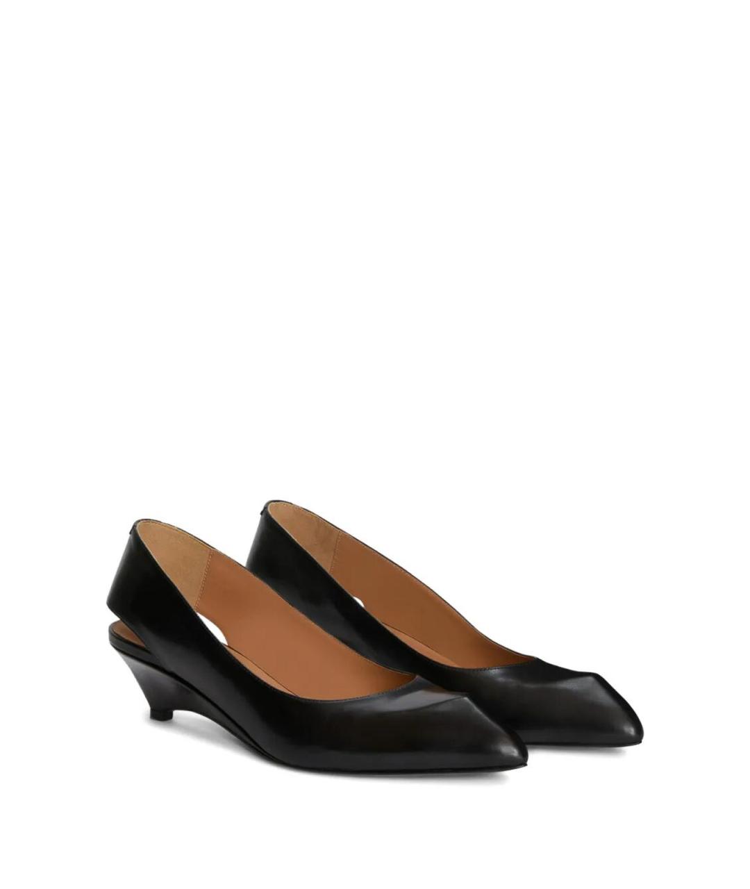 JIL SANDER Черные кожаные туфли, фото 2