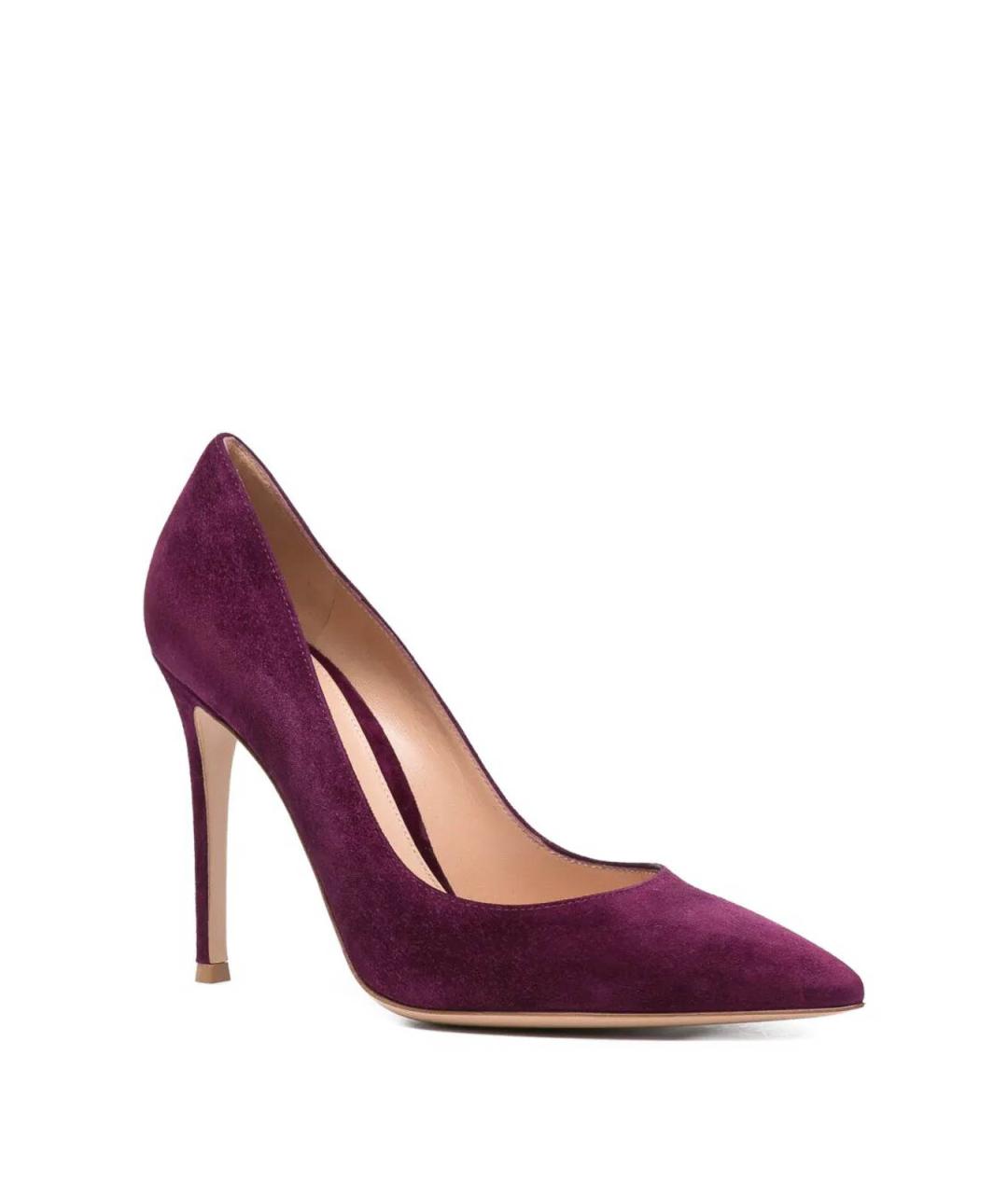 GIANVITO ROSSI Фиолетовые замшевые туфли, фото 4