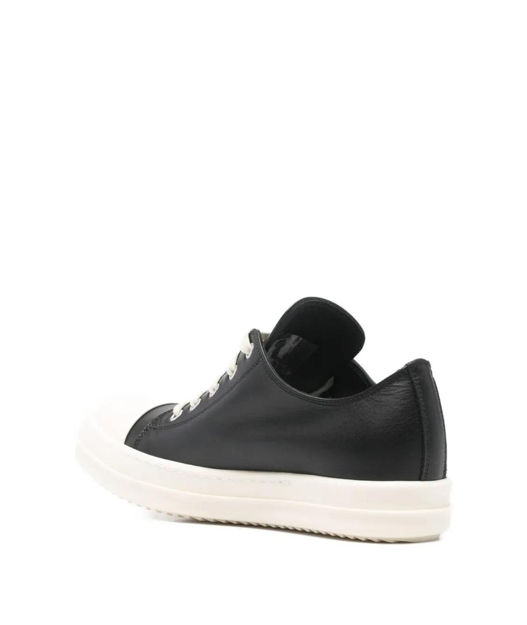 RICK OWENS Черные кожаные кроссовки, фото 3