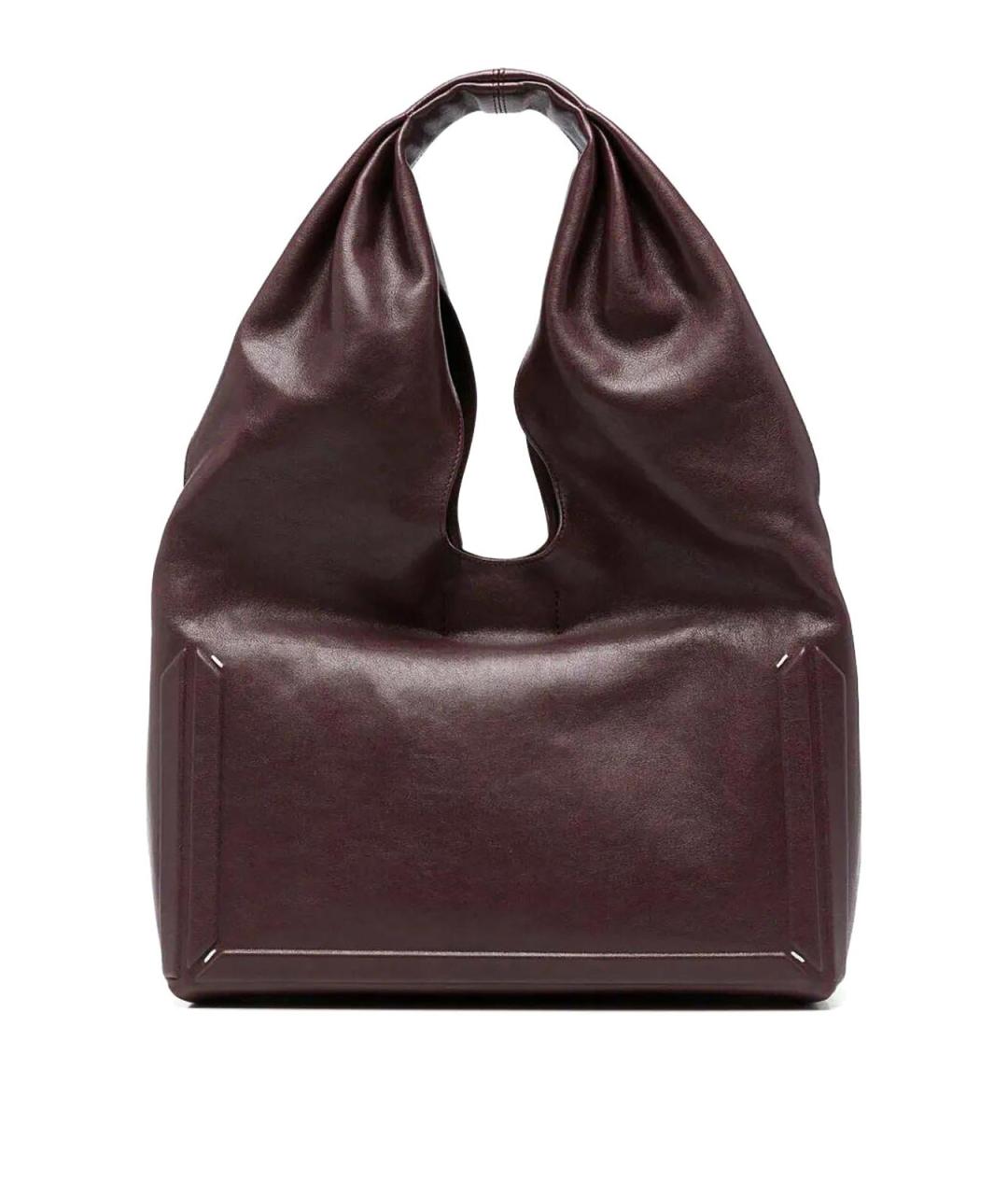 MAISON MARGIELA Бордовая кожаная сумка через плечо, фото 1