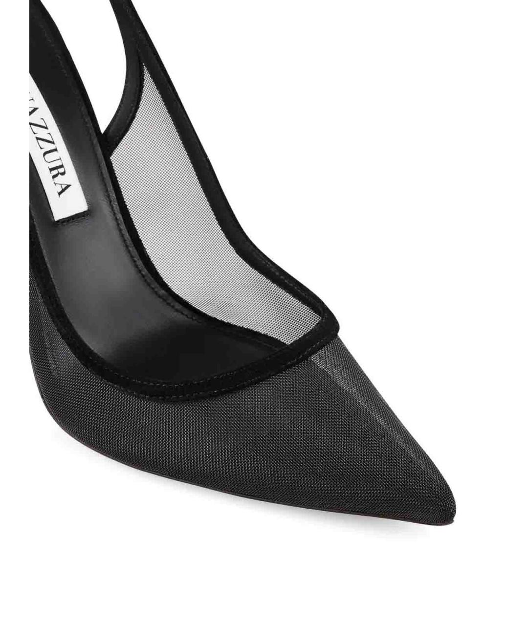 AQUAZZURA Черные текстильные туфли, фото 2