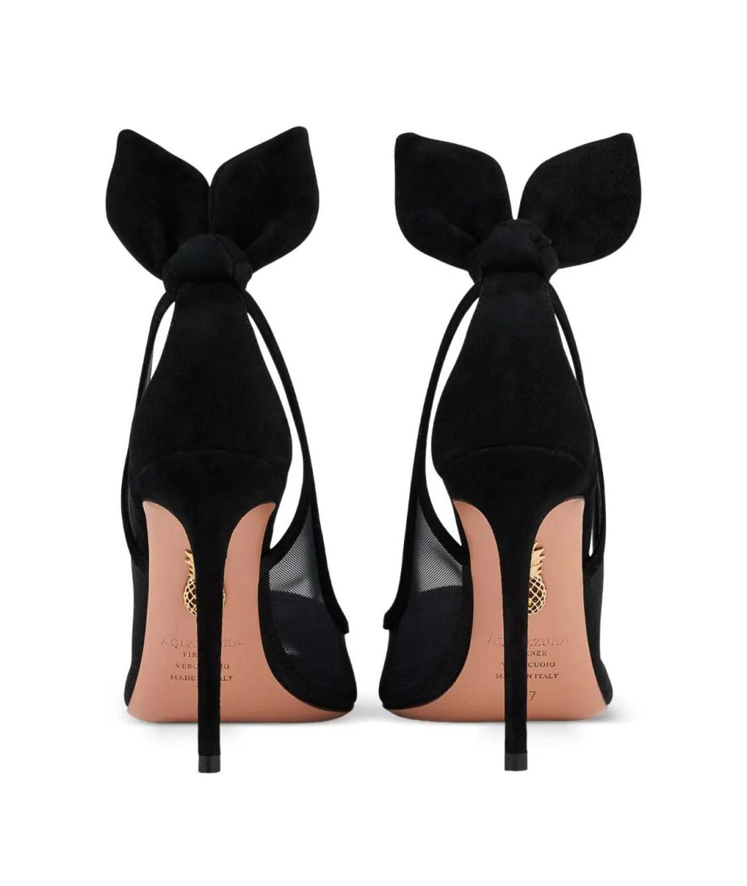 AQUAZZURA Черные текстильные туфли, фото 3