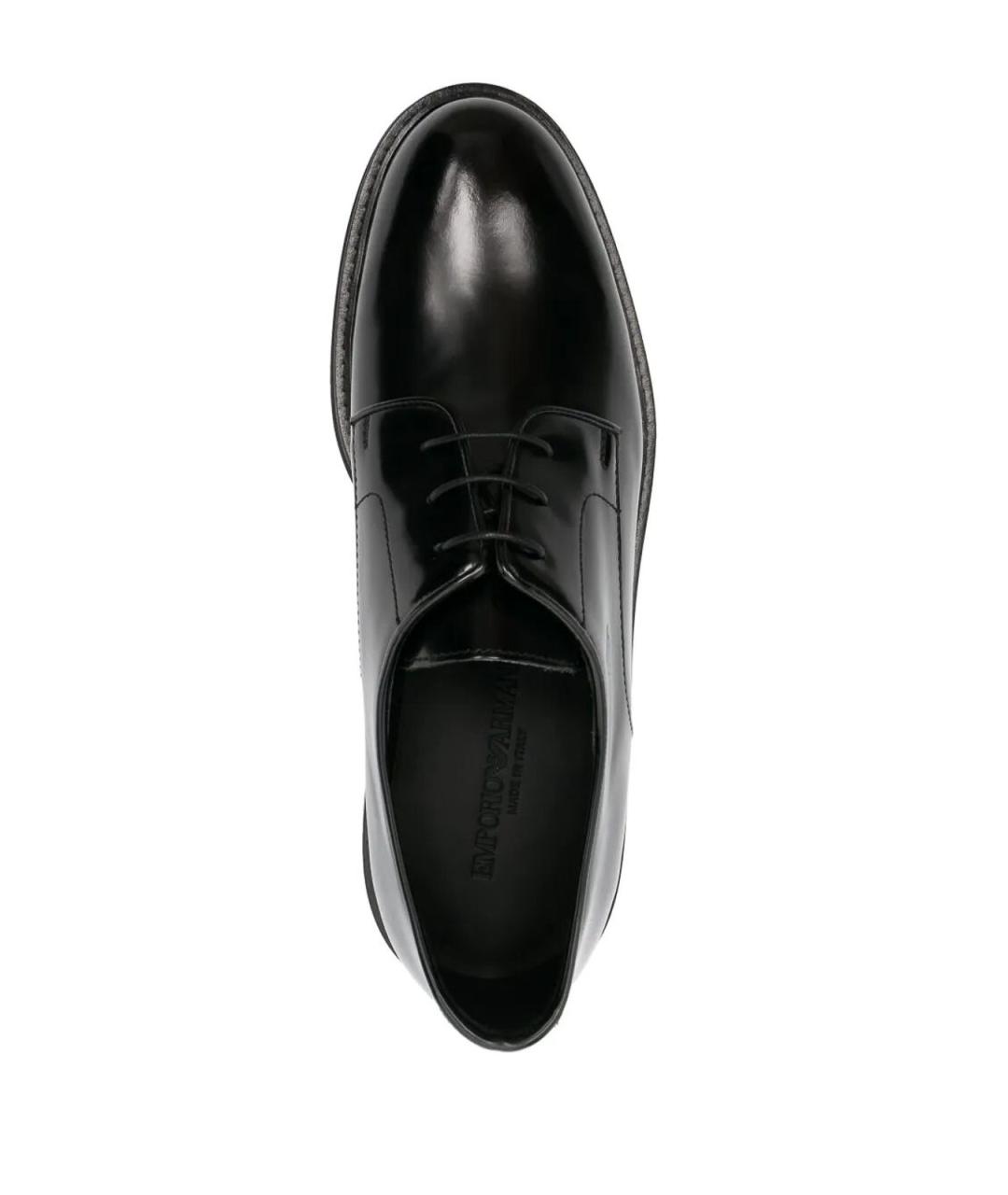 EMPORIO ARMANI Черные кожаные туфли, фото 2
