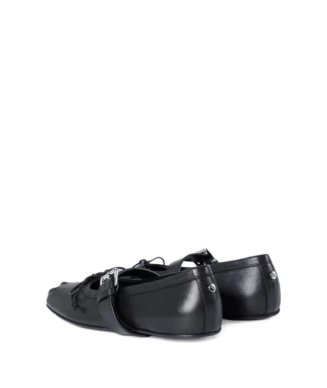 ANN DEMEULEMEESTER Черные кожаные балетки, фото 2
