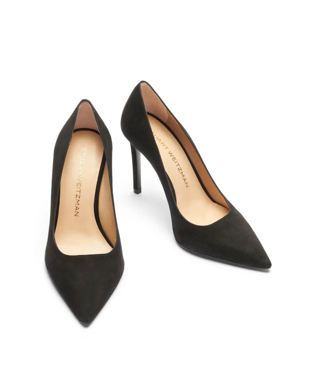 STUART WEITZMAN Черные замшевые туфли, фото 4