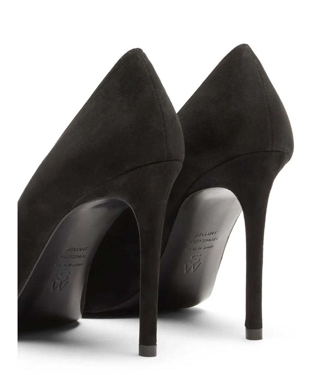 STUART WEITZMAN Черные замшевые туфли, фото 5
