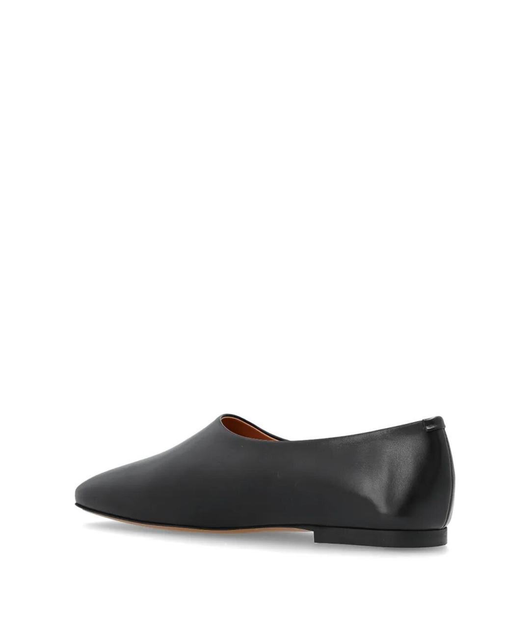 JIL SANDER Черные кожаные балетки, фото 3