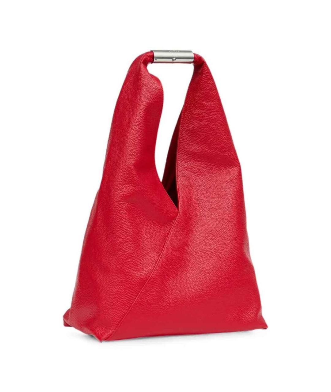 MM6 MAISON MARGIELA Красная кожаная сумка с короткими ручками, фото 3