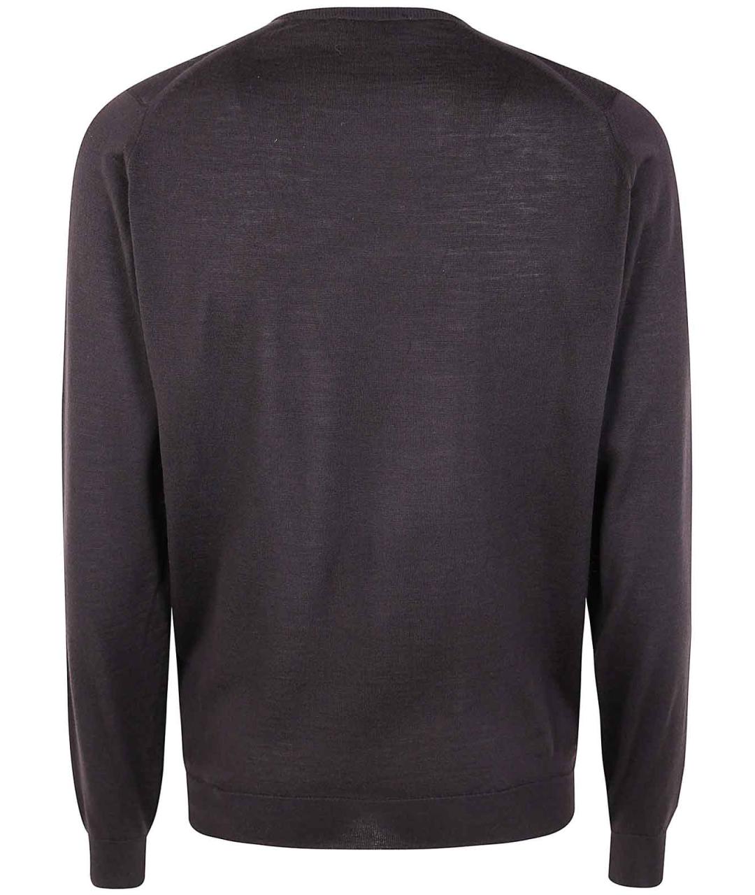 JOHN SMEDLEY Коричневый шерстяной джемпер / свитер, фото 2