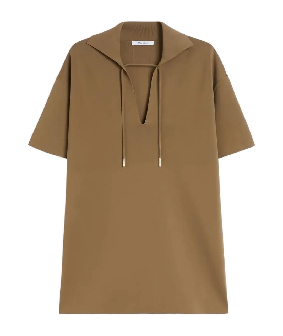 MAX MARA Коричневый вискозный джемпер / свитер, фото 4